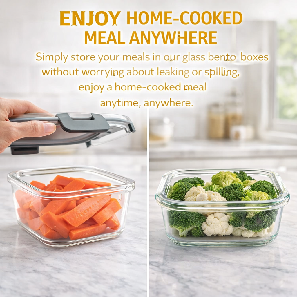 AISOON 24-Piece Borosilicate Glass Food Storage Containers Set