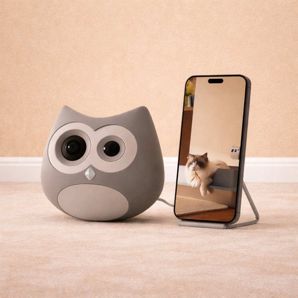 Smart Pet Camera with AI Health Tracking – Cat & Dog Monitor with Treat Dispenser, Safety Alerts & App Control