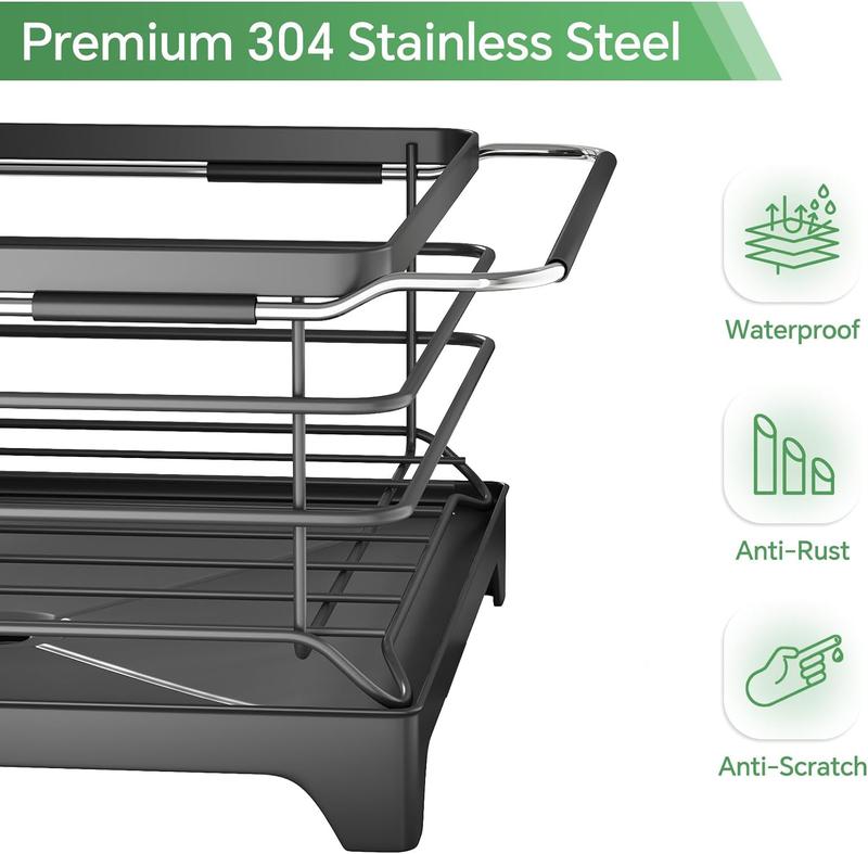 Stainless steel grill with features highlighted on a white background