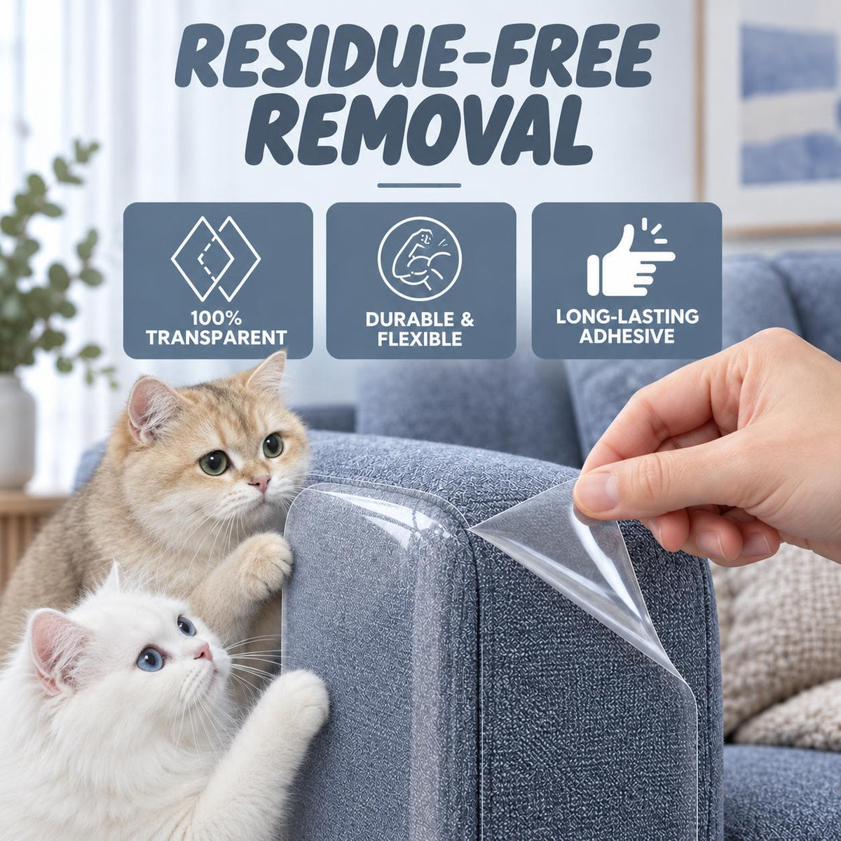 AISOON®️ 12PCS Cat Scratch Furniture Protectors, Self-Adhesive