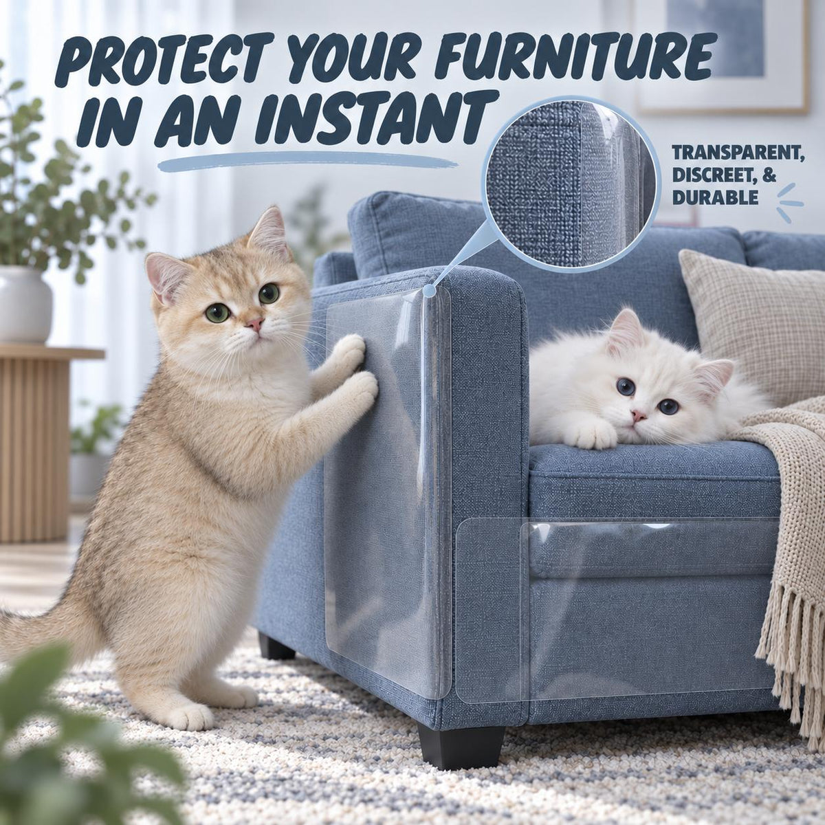 AISOON®️ 12PCS Cat Scratch Furniture Protectors, Self-Adhesive