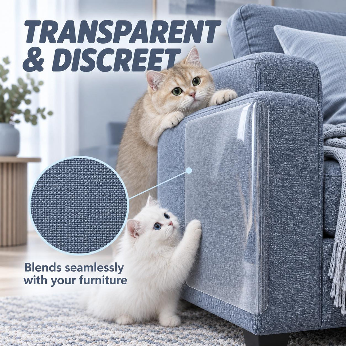 AISOON®️ 12PCS Cat Scratch Furniture Protectors, Self-Adhesive