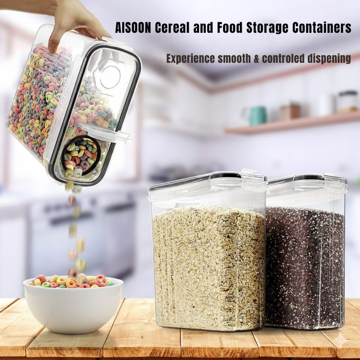 AISOON Cereal and Food Storage Containers AISOON STORE