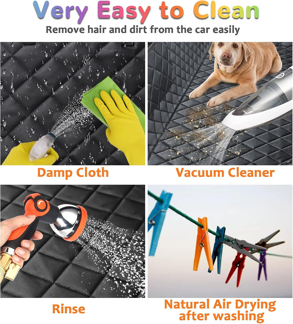 AISOON®️ Dog Car Seat Cover for Back Seat, 100% Waterproof Dog Hammock Scratchproof