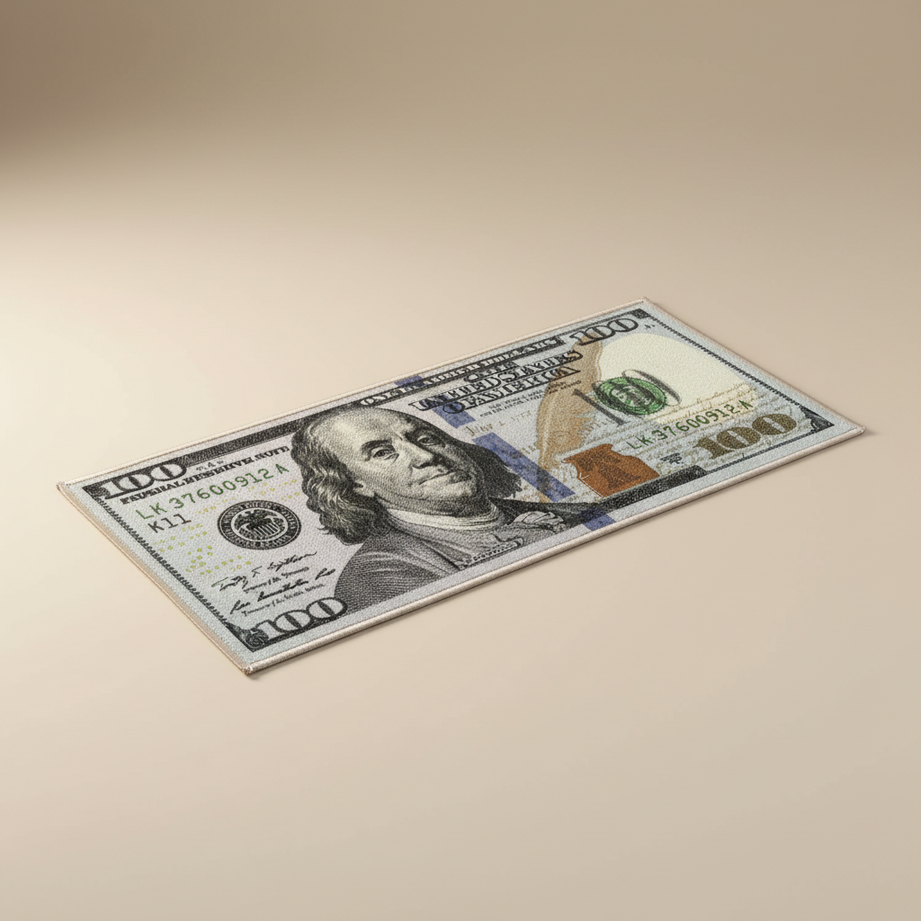 AISOON $100 Bill Design Non-Slip Runner Rug