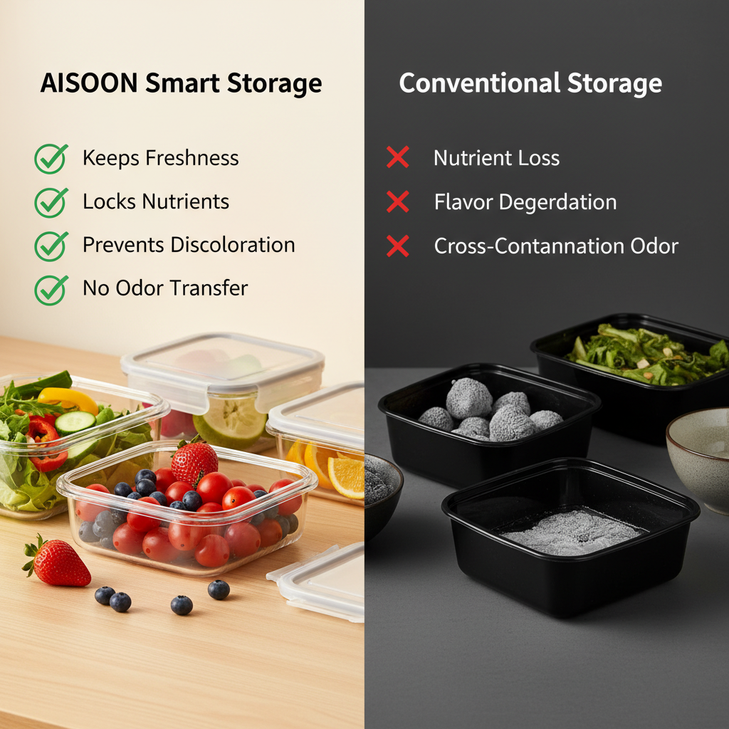 AISOON 40 and 50 Piece Food Storage Container Set – Airtight BPA-Free Meal Prep Containers, 85oz Capacity, Freezer, Microwave & Dishwasher Safe