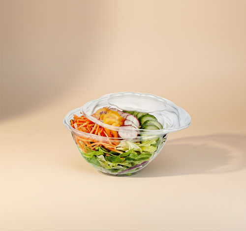 AISOON 50-Pack Clear Salad Bowls with Lids
