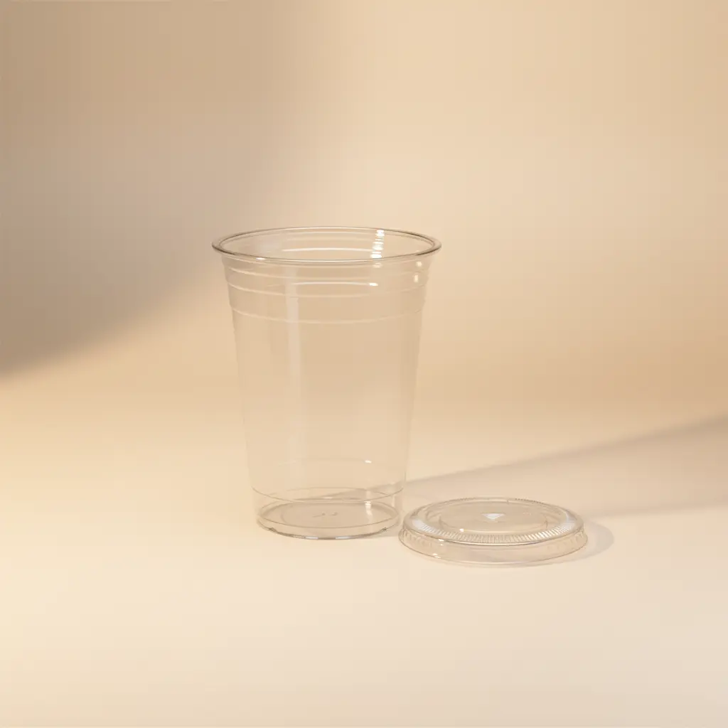 AISOON Clear Plastic Cups with Flat Lids & Free Straws AISOON STORE